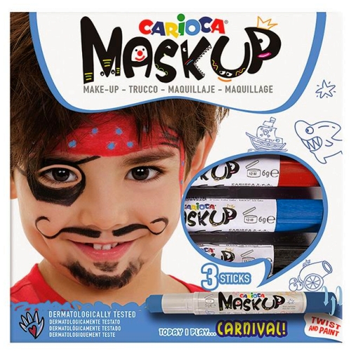 ΒΑΦΕΣ ΠΡΟΣΩΠΟΥ 3ΤΕΜ CARIOCA MASKUP (ΚΟΚΚΙΝΟ-ΜΠΛΕ-ΜΑΥΡΟ)
