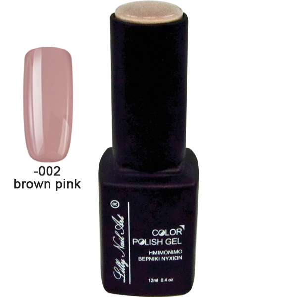 Nail gel polish semi permanent nail color 12ml - Brown pink