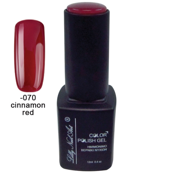 Nail gel polish semi permanent nail color 12ml - Cinnamon red