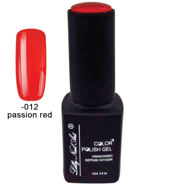Nail gel polish semi permanent nail color 12ml - Passion red