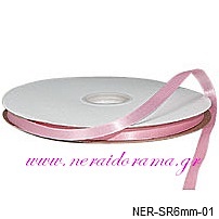 Satin ribbon double face 6mm-Pink