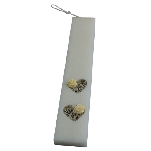 FLAT EASTER CANDLES HEART WHITE VANILLA