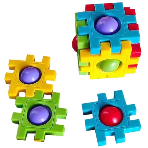 POP IT FIDGET Αντίστρες Με Φούσκες Τρίλιζα 4x4cm