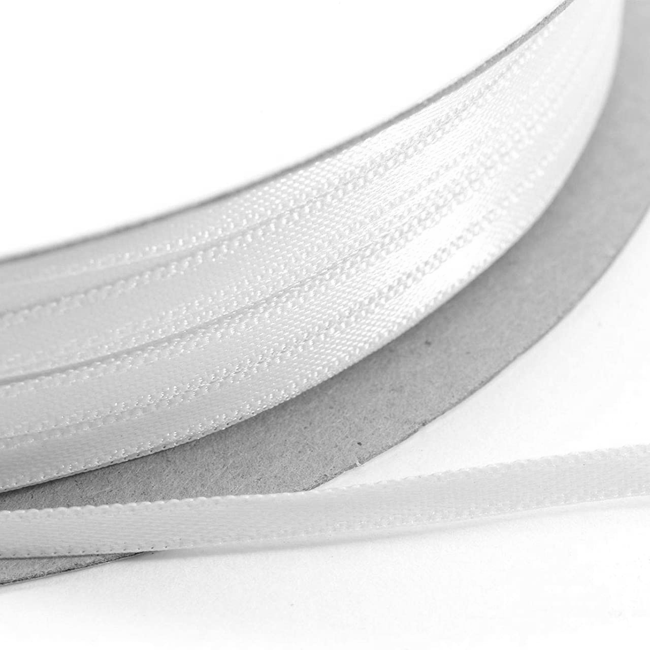 Kορδέλα Σατέν Διπλής Όψης 3 mm x 100μ Λευκό