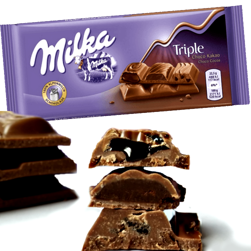 ΣΟΚΟΛΑΤΑ MILKA TRIPLE CHOCO COCOA 90gr