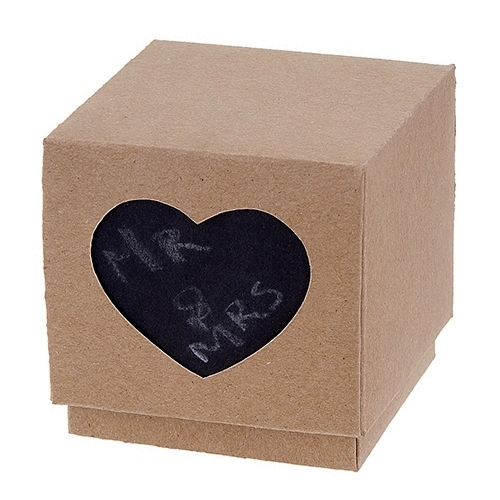 Χάρτινο κουτί κράφτ καρδιά μαυροπίνακας