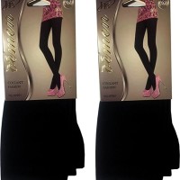 BLACK COLLANT WOMENS TIGHTS 280 DEN COVER SOFT ONE SIZE 4