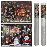 CHRISTMAS COLOR WINDOW STICKERS 2PCS 35x50cm