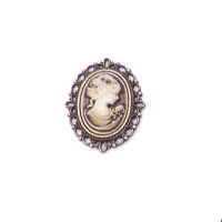 CAMEO METAL CHARM 3x4cm  5PCS