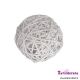 White bamboo decorative ball 25cm
