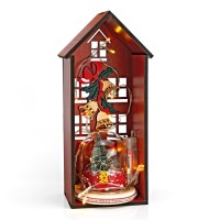 HANDMADE WOODEN RED CHRISTMAS HOME CHARM 2024