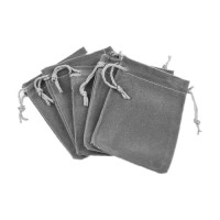 GREY VELVET BAG 7x9cm 50pcs
