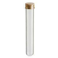 GLASS TUBE WITH METAL CUP 15cm