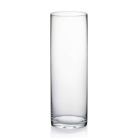 ROUND GLASS VASE 10x30cm
