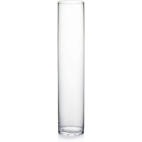 ROUND GLASS VASE 10x50cm
