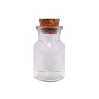 Glass round bottle with cork 50ml
