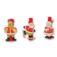 CHRISTMAS WOODEN PEGETS 24τεμ