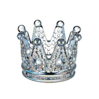 IRIDESCENT GLASS CROWN 7.5x5cm