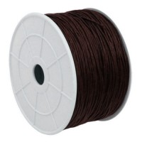 WAXED COTTON CORD D.BROWN 1mm  100m