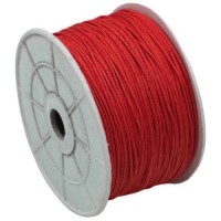 WAXED COTTON CORD RED 1mm  100m
