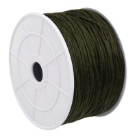 WAXED COTTON CORD D.OLIVE 1mm  100m