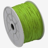 WAXED COTTON CORD L.GREEN 1mm  100m
