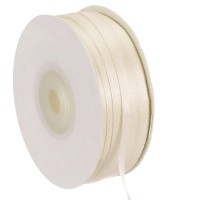 SATIN RIBBON IVORY BY THE METRE 3mm