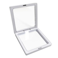 WHITE TRANSPARENT JEWELRY STORAGE BOX WITH DURABLE PE FILM