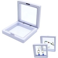 WHITE TRANSPARENT JEWELRY STORAGE BOX WITH DURABLE PE FILM