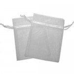 White Organza Bags 10 x 12 cm  100pcs