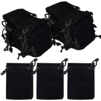 BLACK VELVET BAG 7x9cm 50pcs