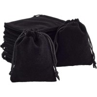 BLACK VELVET BAG 7x9cm 50pcs 1