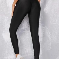 HIGH WAIST BLACK STRETCHY WOMANS LEGGINGS 3