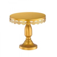 METAL VINTAGE GOLD BASE CAKE TRAY