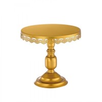 METAL VINTAGE GOLD BASE CAKE TRAY