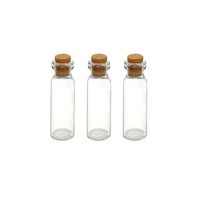 MINI GLASS BOTTLE WITH CORK 0.90X2.8cm  60pcs