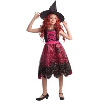 CARNIVAL GIRLS COSTUME PINK WITCH