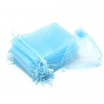 Light Blue Organza Bags 15 x 21 cm 100pcs