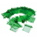 Organza Bags Green 7 x 9 cm