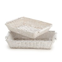 ΚΑΛΑΘΙ ΑΠΟ ΠΛΕΚΤΟ VINTAGE ΛΕΥΚΟ ΞΥΛΟ ΙΤΙΑΣ 68x52x14cm