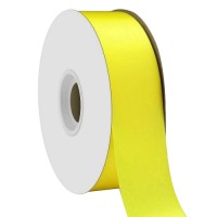 Single face satin ribbon Yellow 38mm x 45m