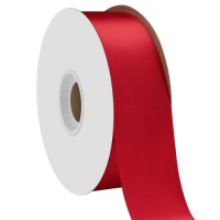 Single face satin ribbon red 38mm x 45m