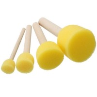 Round stencil sponge foam brushes 4 pcs