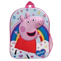 ΣΧΟΛΙΚΗ ΤΣΑΝΤΑ ΠΛΑΤΗΣ ΝΗΠΙΟΥ PEPPA PIG 3D 31x26x10cm