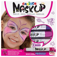 ΒΑΦΕΣ ΠΡΟΣΩΠΟΥ 3ΤΕΜ CARIOCA MASKUP (ΜΩΒ-ΡΟΖ-ΛΕΥΚΟ)