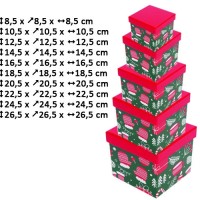 CRISTMAS GIFT BOXES SET OF 10PCS