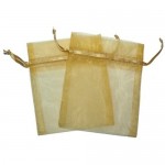 Gold Organza Bags 10 x 12cm 100pcs