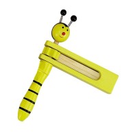 WOODEN BEE NOISE MAKER TOY 12.5x18cm