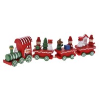 Wooden Christmas Decorative Train 22,5Χ7Χ2,8εκ