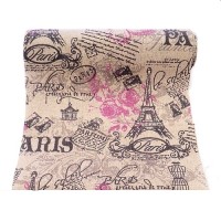 Vintage canvas roll fabric Paris 24cm x 4.5m